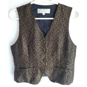 Rena Rowan for Saville Women's Vest Gold and Black Size 6